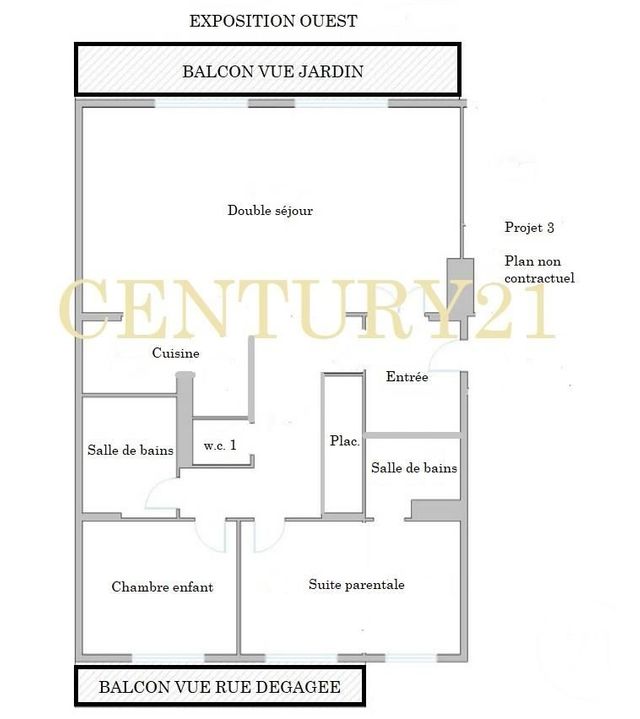 Appartement F4 à vendre - 4 pièces - 105.0 m2 - PARIS - 75013 - ILE-DE-FRANCE - Century 21 Tour Eiffel