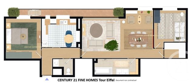 Appartement à vendre - 4 pièces - 76.43 m2 - PARIS - 75015 - ILE-DE-FRANCE - Century 21 Tour Eiffel