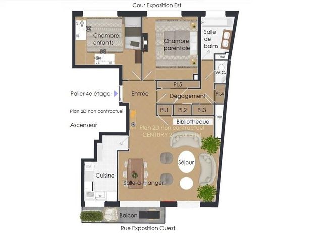 Appartement à vendre - 3 pièces - 82.88 m2 - PARIS - 75007 - ILE-DE-FRANCE - Century 21 Tour Eiffel