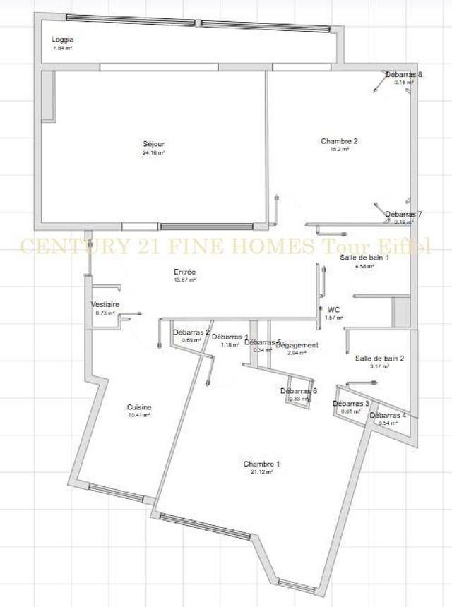 Appartement à vendre - 4 pièces - 100.36 m2 - PARIS - 75007 - ILE-DE-FRANCE - Century 21 Tour Eiffel