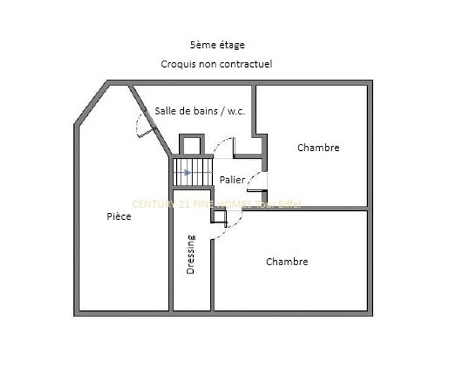 Appartement Duplex à vendre - 6 pièces - 102.19 m2 - PARIS - 75016 - ILE-DE-FRANCE - Century 21 Tour Eiffel