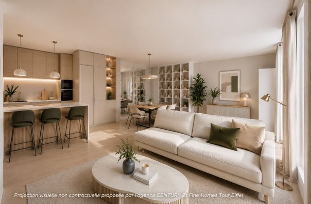 Appartement F3 à vendre - 3 pièces - 46.77 m2 - PARIS - 75007 - ILE-DE-FRANCE - Century 21 Tour Eiffel