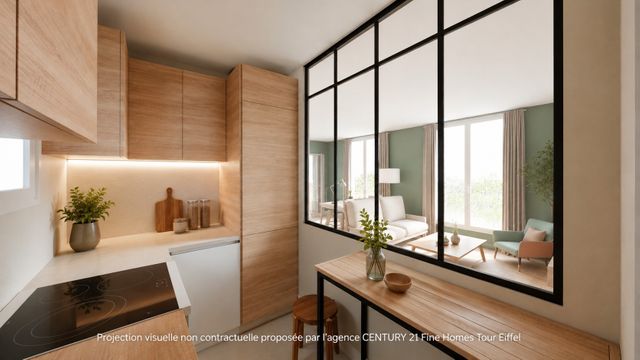 Appartement F3 à vendre - 3 pièces - 46.77 m2 - PARIS - 75007 - ILE-DE-FRANCE - Century 21 Tour Eiffel
