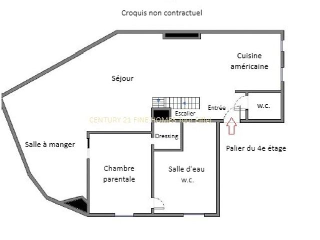 Appartement Duplex à vendre - 6 pièces - 102.19 m2 - PARIS - 75016 - ILE-DE-FRANCE - Century 21 Tour Eiffel